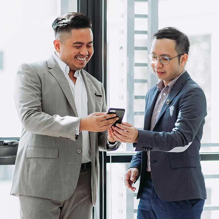 Investment team in meeting